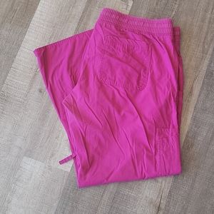 XL Smart Scrubs berry pink scrub pants